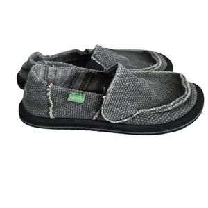 Sanuk Boys Size 12 Gray Vagabond Casual Shoes